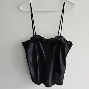 Vintage Linda Camisole Black with Lace Detail